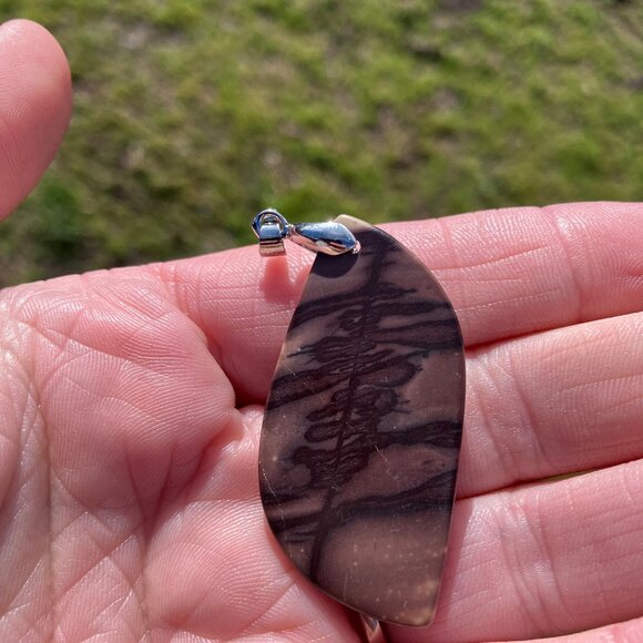 Purple Tree Like Picasso Jasper Pendant Stone Crystal Jewelry - Picture 5 of 7